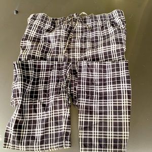 SZ XL MEN’S BURBERRY PAJAMA BOTTOMS CLASSIC BLACK